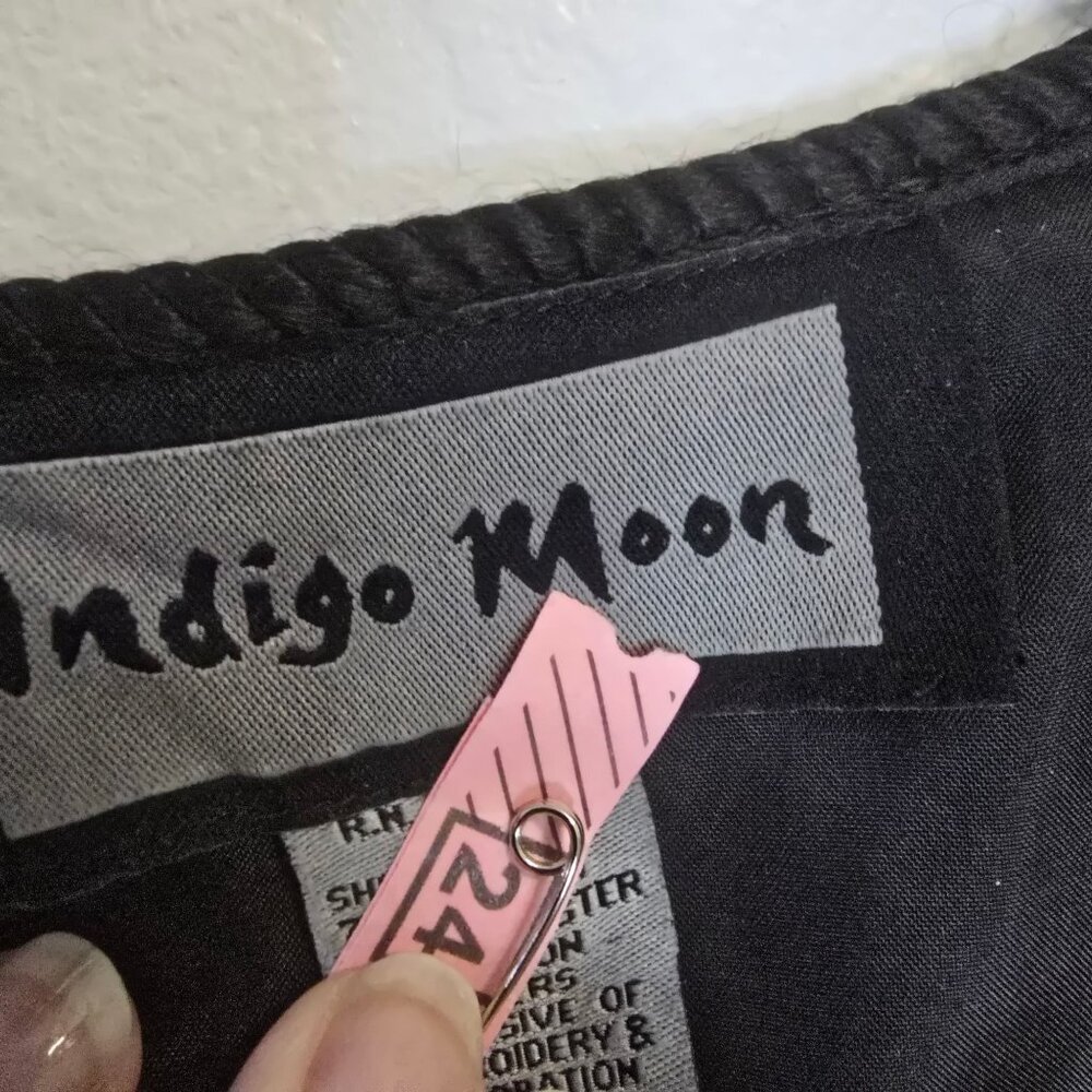 Indigo Moon Womens Large Animal Print Patchwork Jacket Chenille - Picture 3 of 12